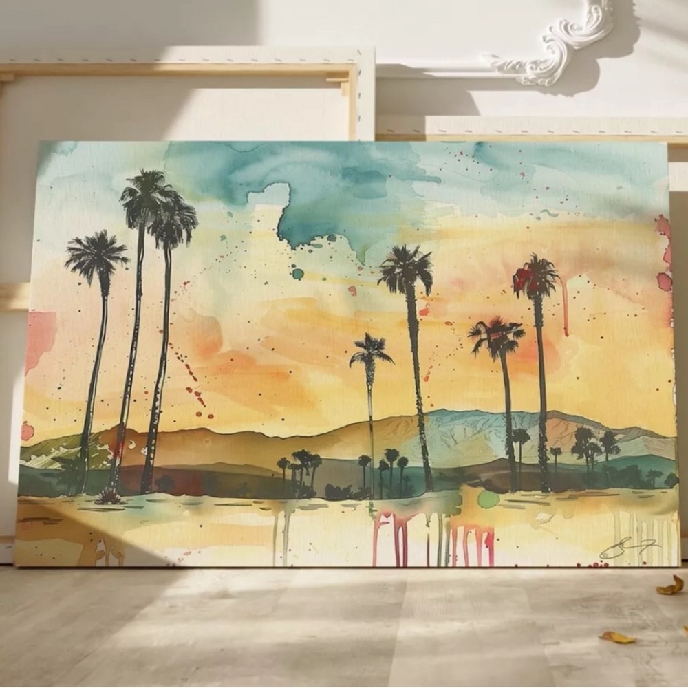 THERMAL PALM
24X36" QUALITY CANVAS ART PRINT READY TO HANG
Print of Watercolor